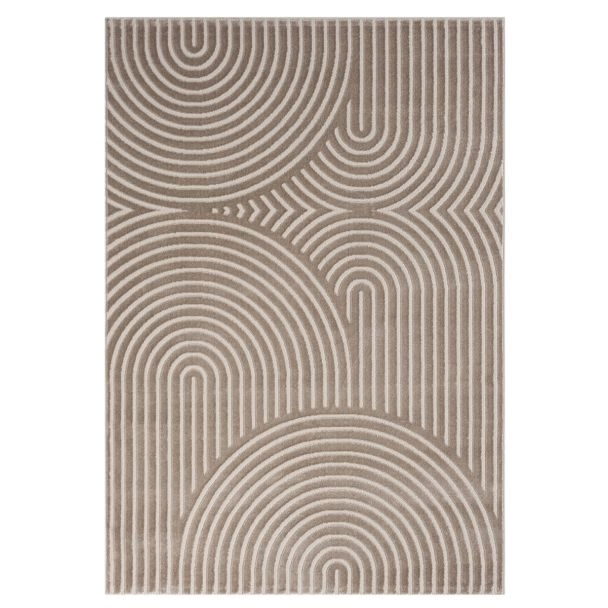 Dette produkt hedder Bella Zen, fremstillet af Polyester & Polypropylen materiale med en smuk Mørk Beige farve - SE Mattor