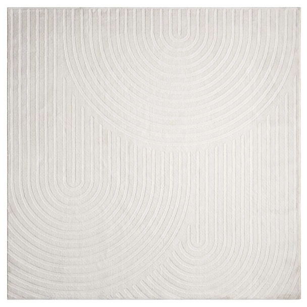 Dette produkt hedder Bella Zen, fremstillet af Polyester & Polypropylen materiale med en smuk Offwhite farve - SE Mattor