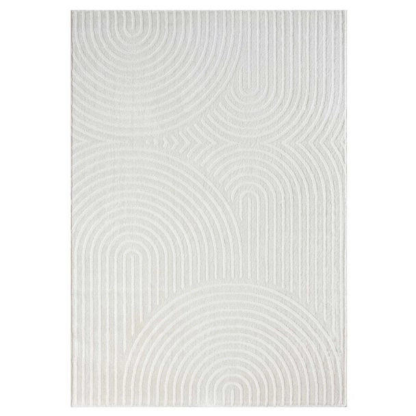Dette produkt hedder Bella Zen, fremstillet af Polyester & Polypropylen materiale med en smuk Offwhite farve - SE Mattor