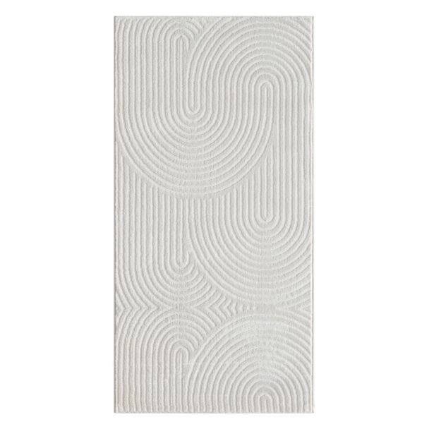 Dette produkt hedder Bella Zen, fremstillet af Polyester & Polypropylen materiale med en smuk Offwhite farve - SE Mattor