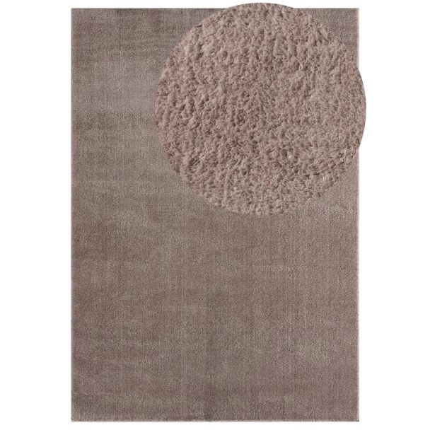 Dette produkt hedder Cloudy, fremstillet af Polyester materiale med en smuk Taupe farve - SE Mattor