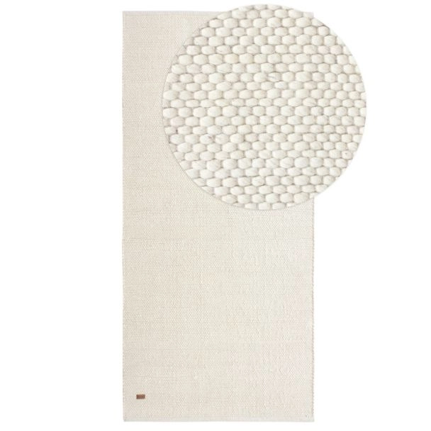 Dette produkt hedder Elsa, fremstillet af 80% Uld & 20% Bomuld  materiale med en smuk Offwhite farve - SE Mattor