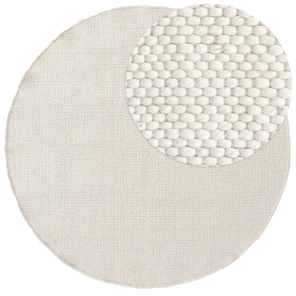 Dette produkt hedder Elsa, fremstillet af 80% Uld & 20% Bomuld  materiale med en smuk Offwhite farve - SE Mattor
