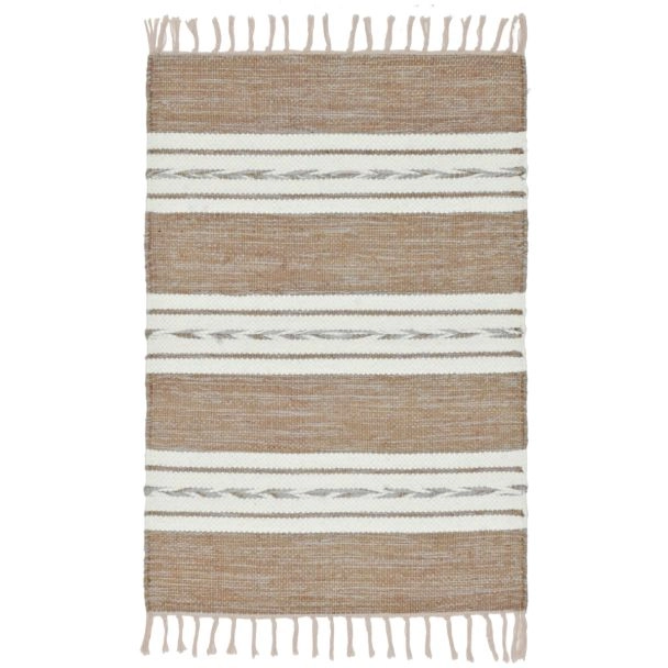 Dette produkt hedder Girsu, fremstillet af Bomuld materiale med en smuk Beige farve - SE Mattor