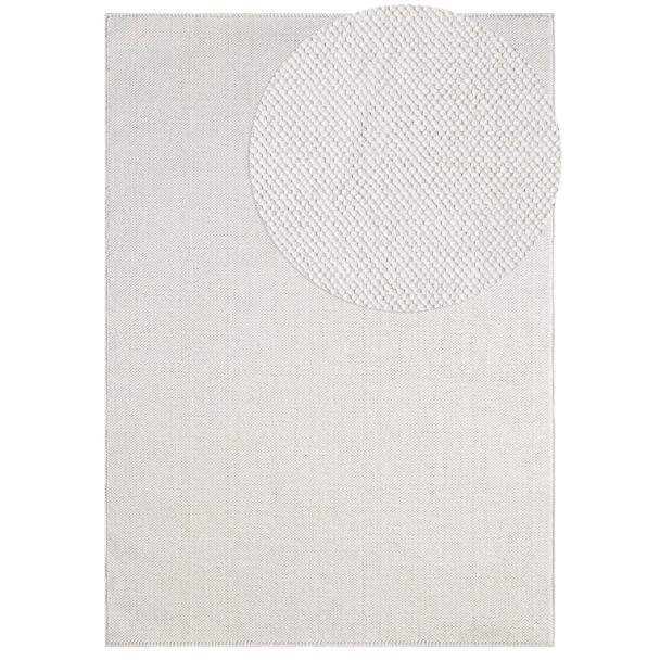 Dette produkt hedder Nordic, fremstillet af Polyester materiale med en smuk Offwhite farve - SE Mattor