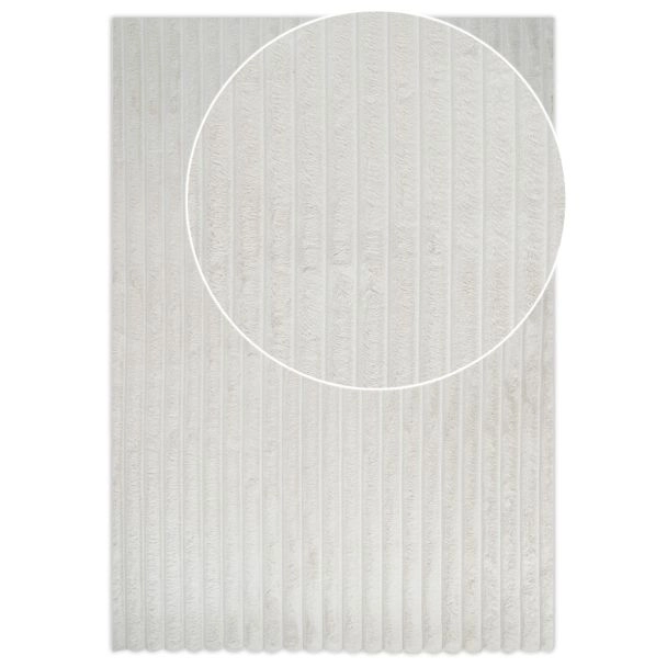 Dette produkt hedder Rabbit Stripe, fremstillet af Polyester materiale med en smuk Offwhite farve - SE Mattor