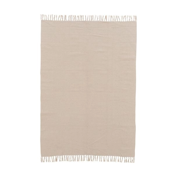 Telly Beige Bomuldstæppe