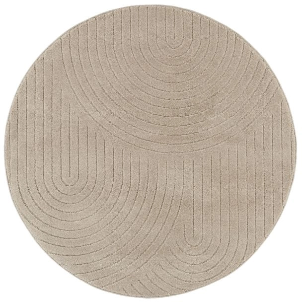 Rundt Zara Bene Beige Wilton-Tæppe