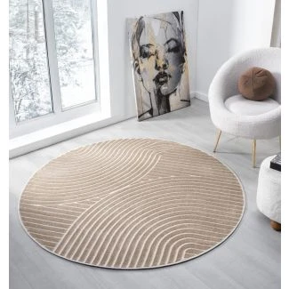 Rundt Bella Spin Mørk Beige
