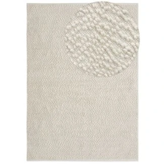Dette produkt hedder Edessa, fremstillet af 80% Uld & 20% Bomuld  materiale med en smuk Offwhite farve - SE Mattor