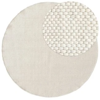 Dette produkt hedder Elsa, fremstillet af 80% Uld & 20% Bomuld  materiale med en smuk Offwhite farve - SE Mattor