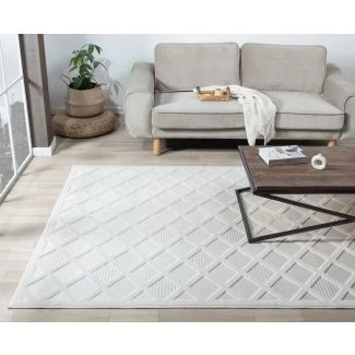 Denne produkt hedder Kino Nexo Offwhite Indendørs & Udendørs Tæppe, lavet af Polypropylen materiale med en smuk Offwhite farve - SE Tæpper