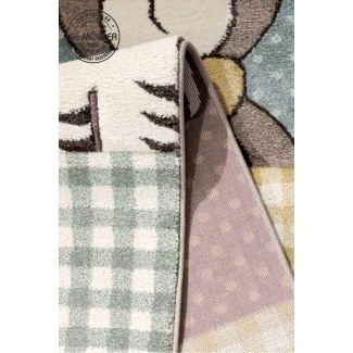 Pastel Teddy Børne Tæppe