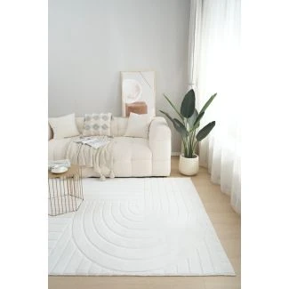 Denne produkt hedder Pels Tæppe Rabbit Peak Offwhite, lavet af Polyester materiale med en smuk Offwhite farve - SE Tæpper