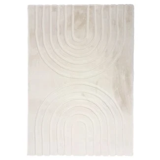 Denne produkt hedder Rabbit Zen Offwhite Pels Tæppe, lavet af Polyester materiale med en smuk Offwhite farve - SE Tæpper