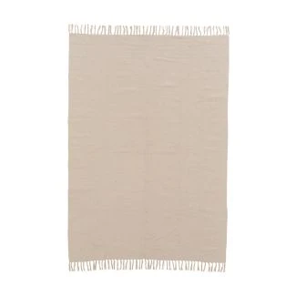 Telly Beige Bomuldstæppe