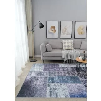 Patchwork Tæppe Vero Rosso Grå