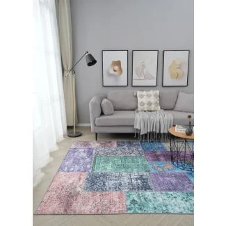 Patchwork Tæppe Vero Rosso Multi
