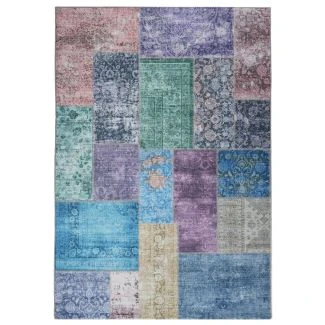 Patchwork Tæppe Vero Rosso Multi