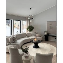 Rundt Comfy Beige Vaskbar Ryamata