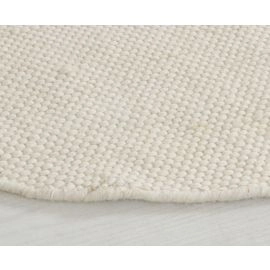 Rundt Elsa Offwhite Uldtæppe