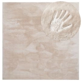 Kvadrat Matta Fluffy Beige