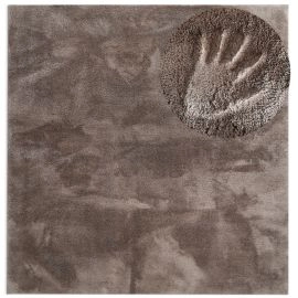 Kvadrat Matta Fluffy Taupe