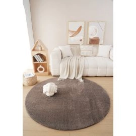 Rundt Fluffy Taupe