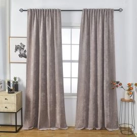 Rumsförmörkande Sammetsgardin 2-pack Nancy Sand