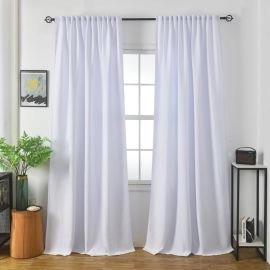 Rumsförmörkande Sammetsgardin 2-pack Nancy Vit