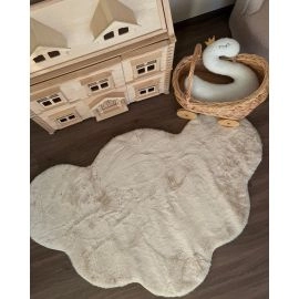 Børnetæppe Blød Pelslook Rabbit Cloud Lys Beige