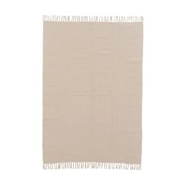 Telly Beige Bomuldstæppe
