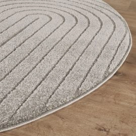Rundt Zara Bene Grå Wilton-Tæppe