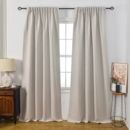 Mörkläggande Gardin 2-pack Solfritt Beige