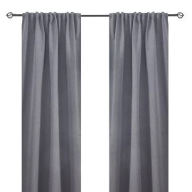 Mörkläggande Gardin 2-pack Solfritt Grå