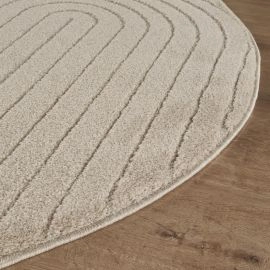 Rundt Zara Bene Beige Wilton-Tæppe