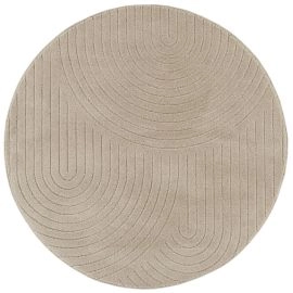 Rundt Zara Bene Beige Wilton-Tæppe