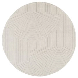 Rundt Zara Bene Offwhite Wilton-Tæppe