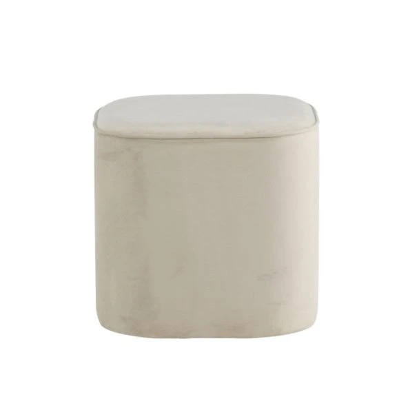 Puf Adela Velvet Hvid