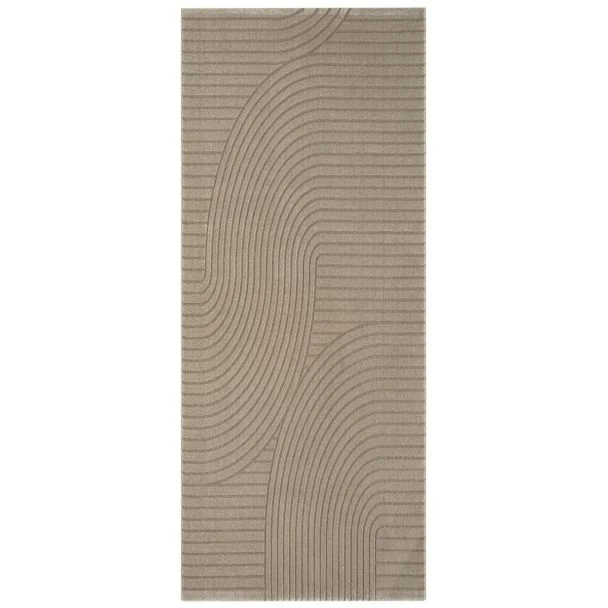 Dette produkt hedder Bella Spin, fremstillet af Polyester & Polypropylen materiale med en smuk Mørk Beige farve - SE Mattor