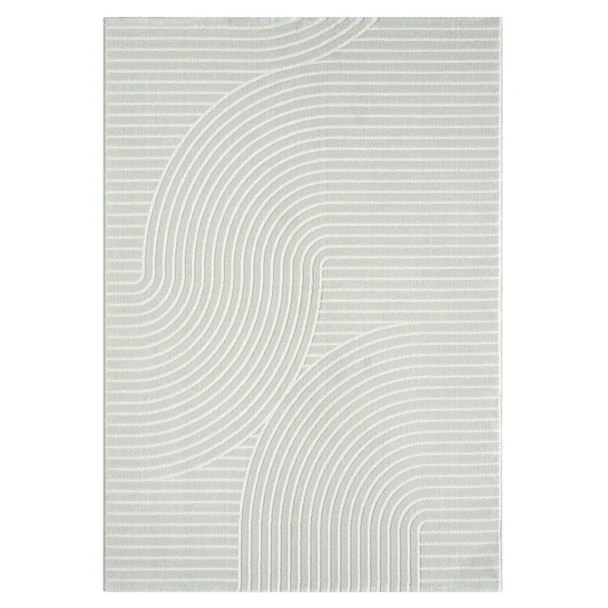 Dette produkt hedder Bella Spin, fremstillet af Polyester & Polypropylen materiale med en smuk Offwhite farve - SE Mattor