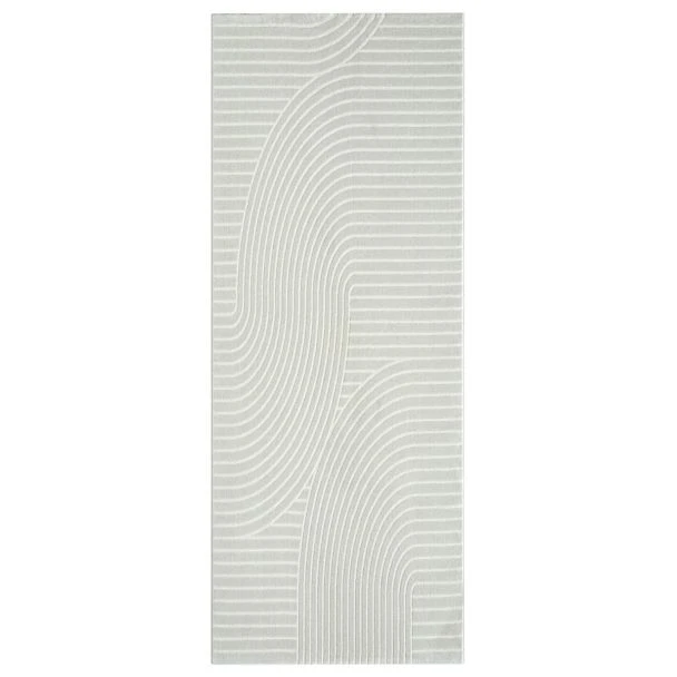 Dette produkt hedder Bella Spin, fremstillet af Polyester & Polypropylen materiale med en smuk Offwhite farve - SE Mattor