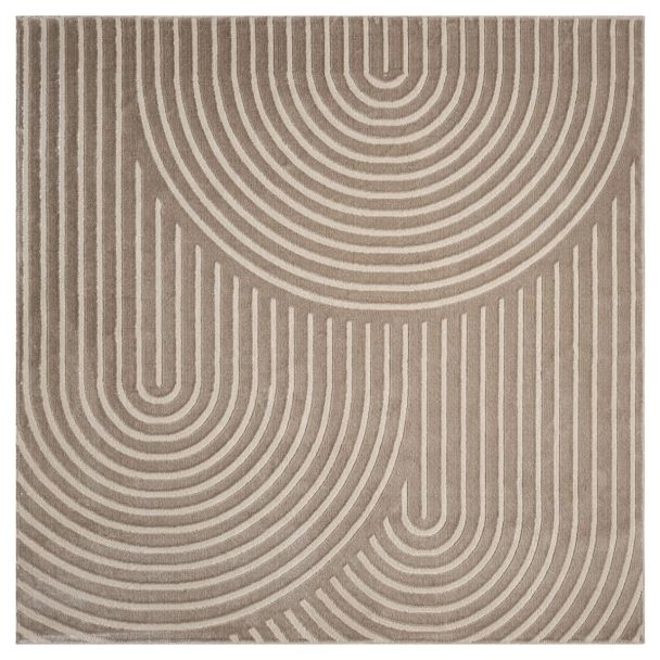 Dette produkt hedder Bella Zen, fremstillet af Polyester & Polypropylen materiale med en smuk Mørk Beige farve - SE Mattor