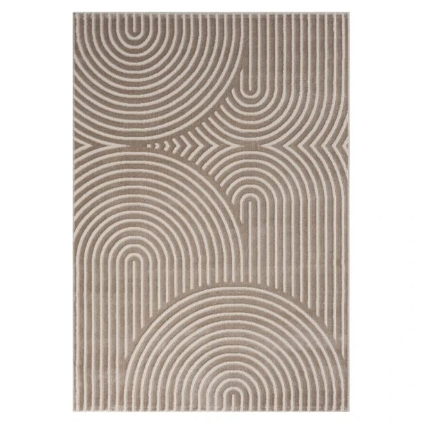Dette produkt hedder Bella Zen, fremstillet af Polyester & Polypropylen materiale med en smuk Mørk Beige farve - SE Mattor