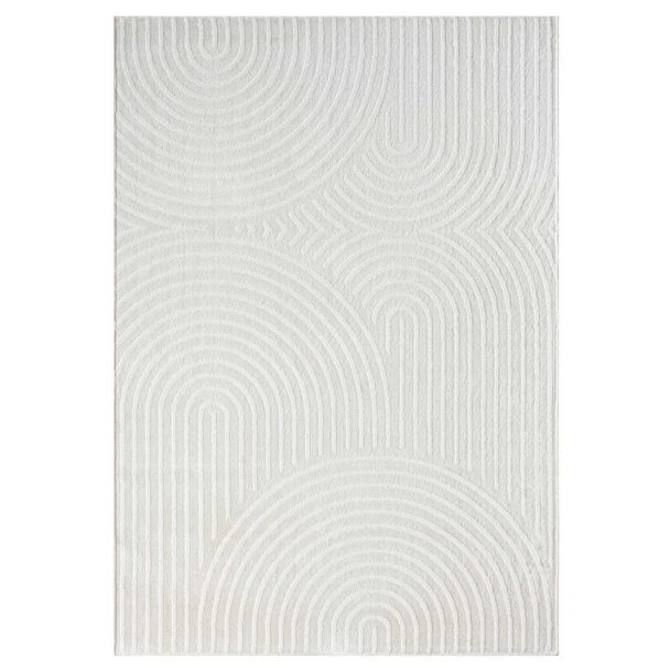 Dette produkt hedder Bella Zen, fremstillet af Polyester & Polypropylen materiale med en smuk Offwhite farve - SE Mattor