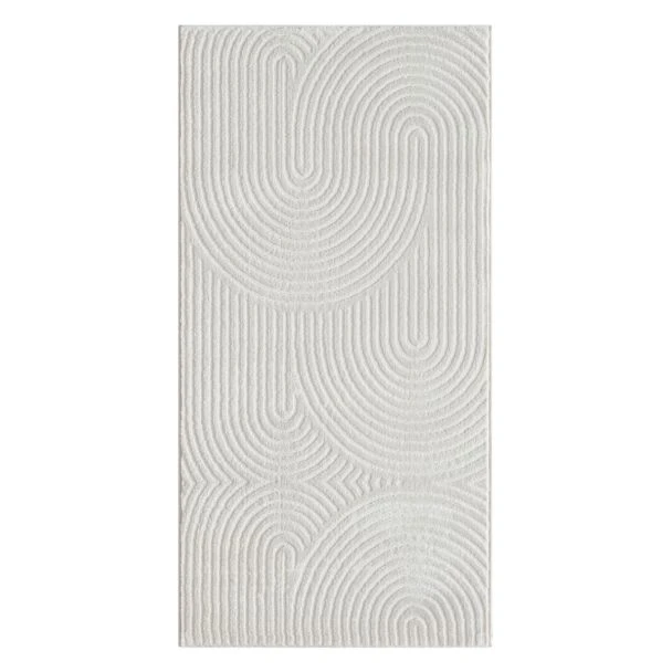 Dette produkt hedder Bella Zen, fremstillet af Polyester & Polypropylen materiale med en smuk Offwhite farve - SE Mattor
