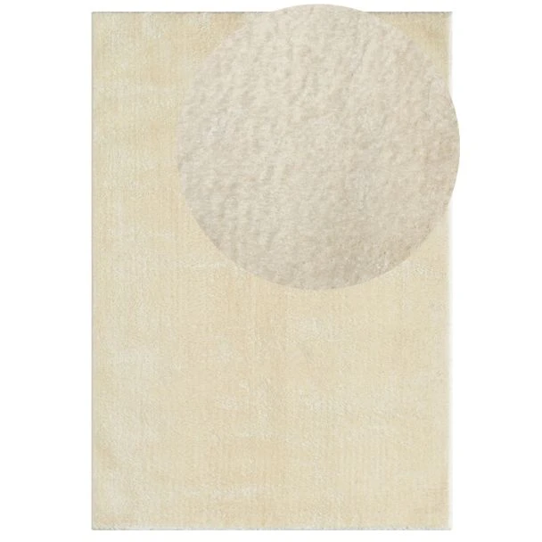 Dette produkt hedder Cloudy, fremstillet af Polyester materiale med en smuk Lys Beige farve - SE Mattor