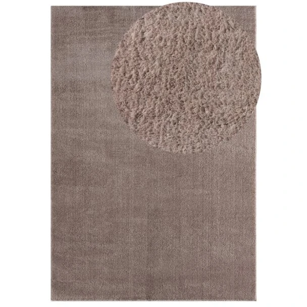 Dette produkt hedder Cloudy, fremstillet af Polyester materiale med en smuk Taupe farve - SE Mattor