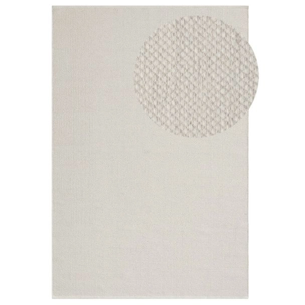 Dette produkt hedder Molly, fremstillet af 60 % Uld & 40% Bomuld  materiale med en smuk Hvid farve - SE Mattor