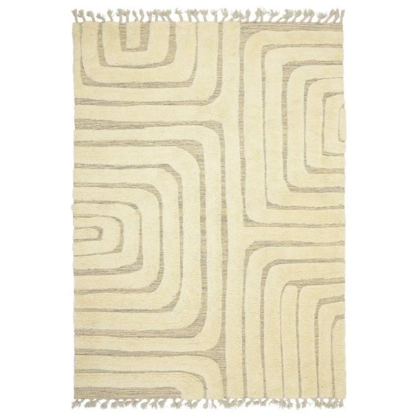 Dette produkt hedder Jade, fremstillet af Uld materiale med en smuk Beige farve - SE Mattor